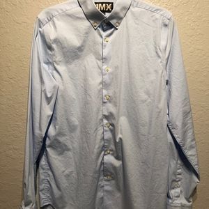 Express - Fitted Solid Button-Down Dress Shirt